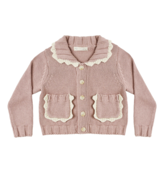 Rylee & Cru Collared Cardigan - Rosewood