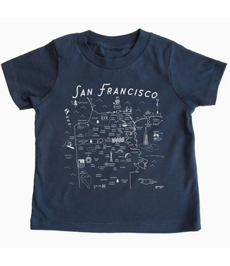 Maptote San Francisco Map Tee - Navy