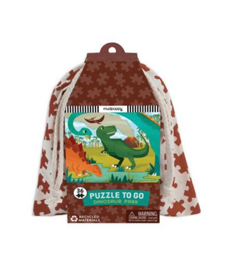 MudPuppy Dinosaur Park 36 Pc Puzzle To Go