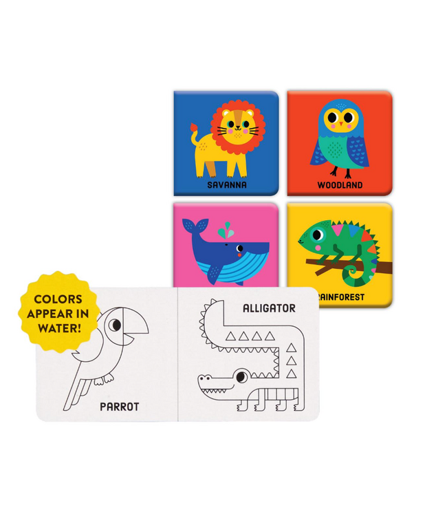 MudPuppy Color Magic Bath Book: Animals of the World