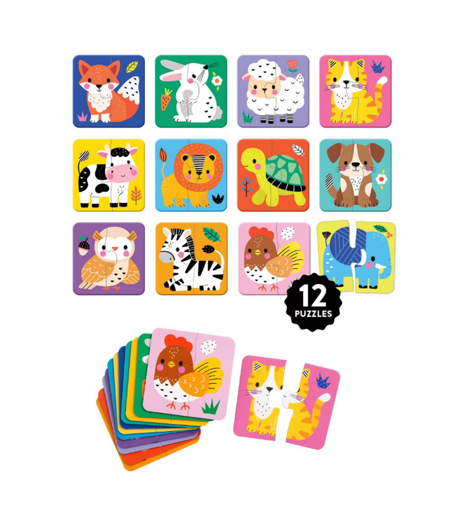 MudPuppy My First Animals 2 Pc Match-up Puzzles
