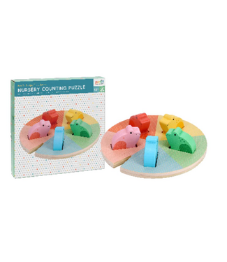 Petit Collage Nursery Counting Puzzle: Five Little Speckled Frogs