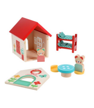 Petit Collage Mouse House Wooden Play Set