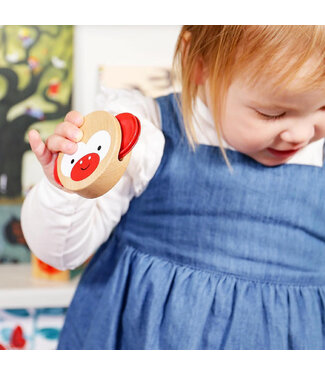 Petit Collage Shake & Play - Wooden Tambourine
