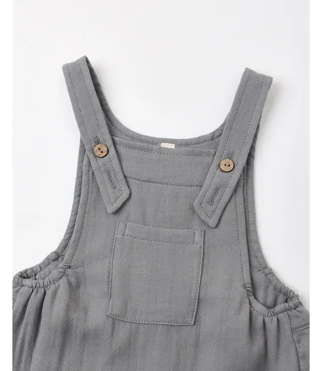 Quincy Mae Baby Overall - Slate