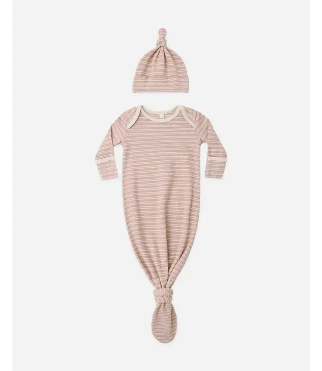 Quincy Mae Knotted Baby Gown & Hat Set