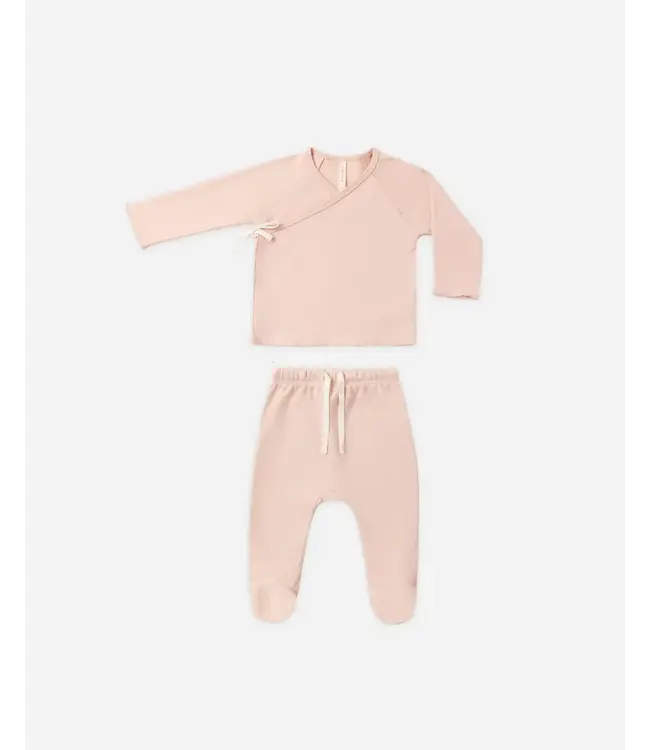 Quincy Mae Wrap Top & Footed Pant Set