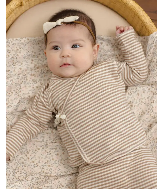 Quincy Mae Wrap Top & Footed Pant Set