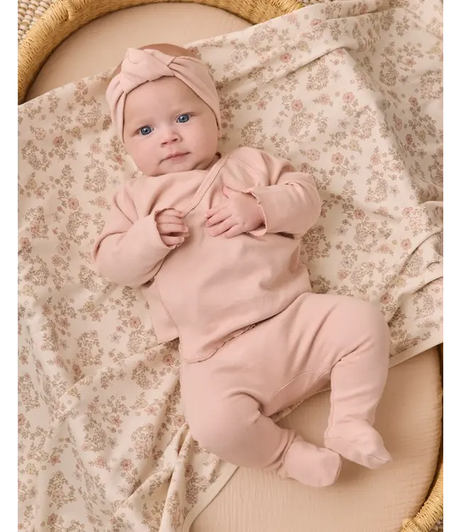 Quincy Mae Wrap Top & Footed Pant Set
