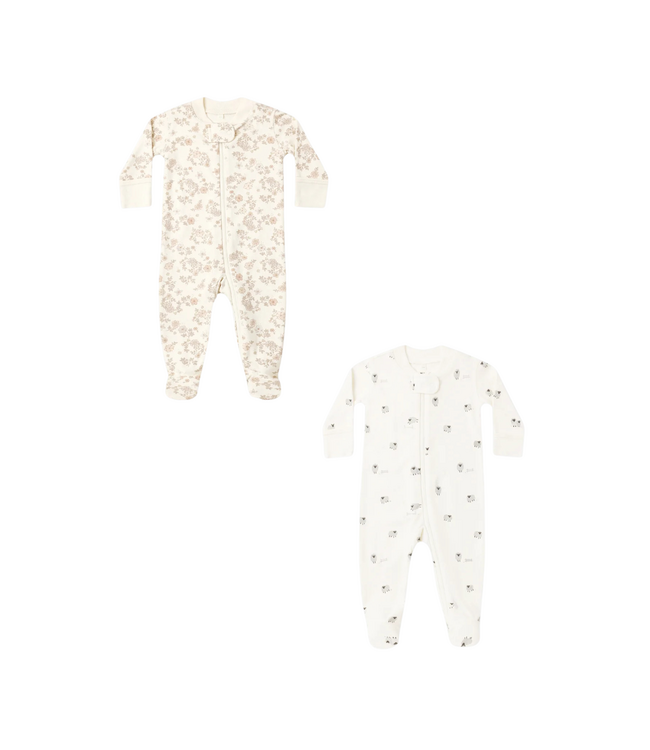 Quincy Mae Zip Long Sleeve Footie