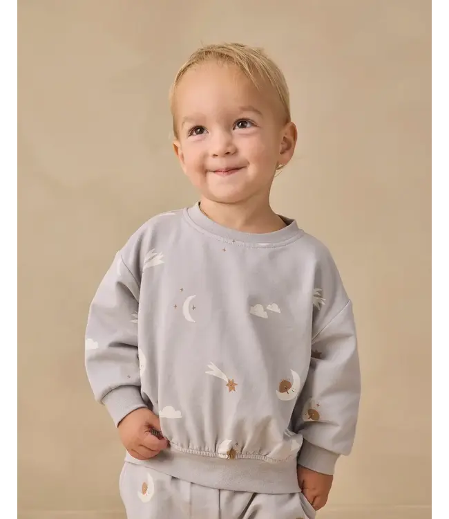 Quincy Mae Relaxed Sweatshirt - Sky Friends