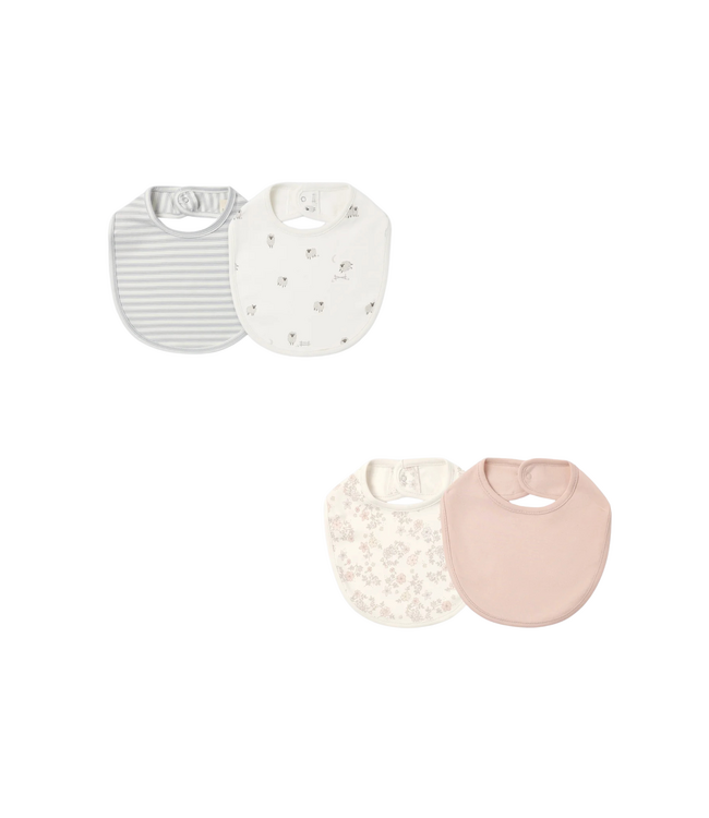Quincy Mae Jersey Snap Bib 2 Pack