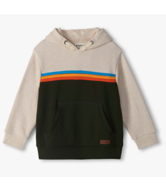 Hatley Colorblock Pullover Hoodie - Oatmeal