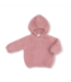 Angel Dear Chenille Hooded Jacket With Striped Texture Rose
