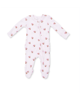 Angel Dear Mini Football Hearts - 2 Way Zipper Footie