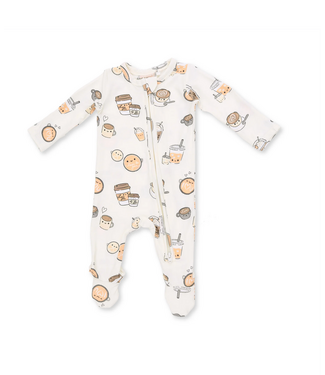 Angel Dear Love You A Latte - 2 Way Zipper Footie