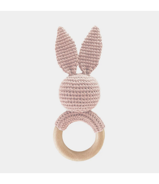 Blueberry Hill Crochet Bunny Rattle - Pink