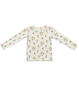 BabySprouts Lettuce Hem Tee - Meadow Bloom