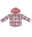 BabySprouts Hooded Shacket - Pink Blue Plaid