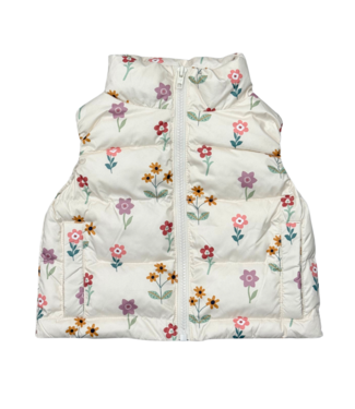 BabySprouts Puffer Baby Vest - Meadow Bloom