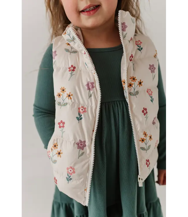 BabySprouts Puffer Vest - Meadow Bloom