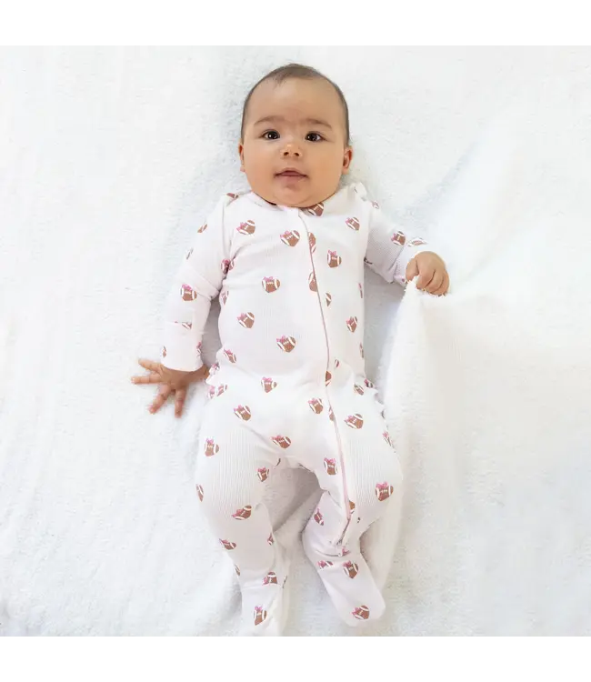Angel Dear Mini Football Hearts - 2 Way Zipper Footie