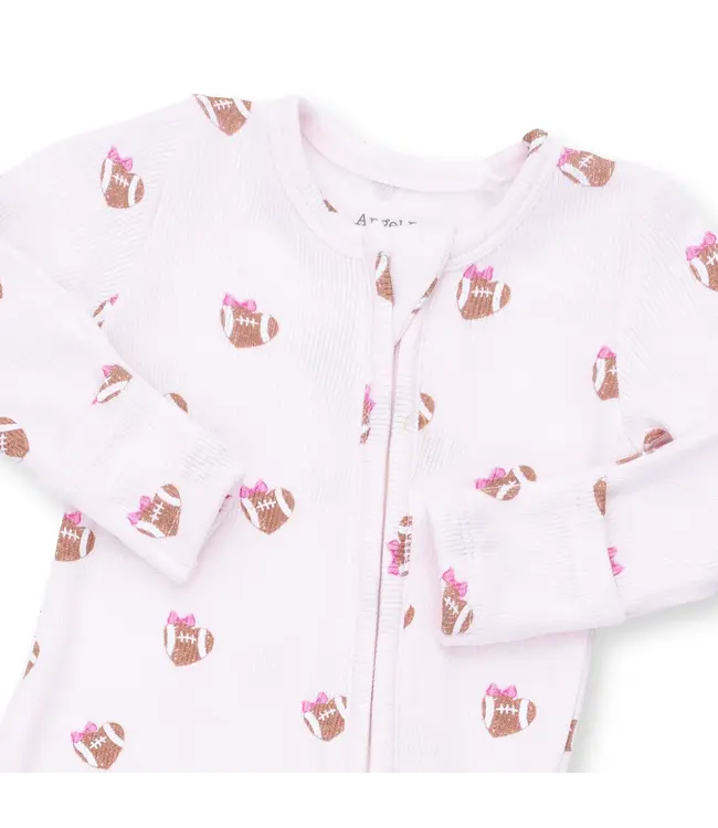 Angel Dear Mini Football Hearts - 2 Way Zipper Footie