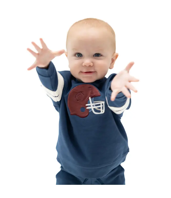 Angel Dear Football Helmets - Drop Sleeve Sweatshirt