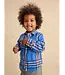 Tea Collection Baby Bleu Plaid Button Up
