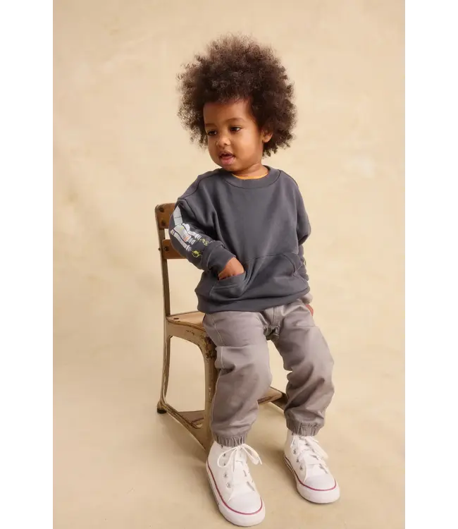 Tea Collection Woven Baby Joggers. - Graphite