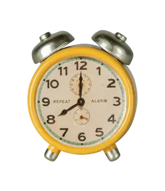 Maileg Alarm clock, Mouse - Yellow