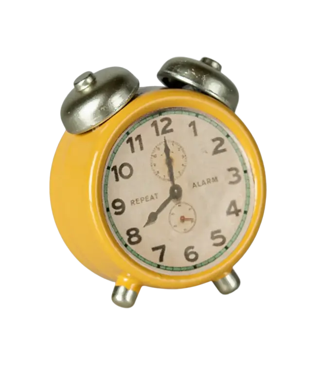 Maileg Alarm clock, Mouse - Yellow