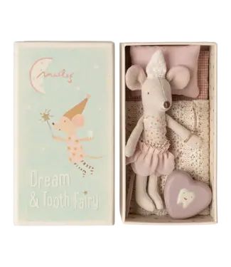 Maileg Tooth Fairy Mouse, Little Sister in Matchbox