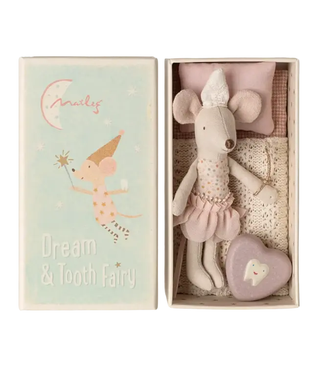 Maileg Tooth Fairy Mouse, Little Sister in Matchbox