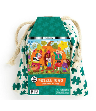 MudPuppy Pumpkin House 36 Pc Puzzle To Go