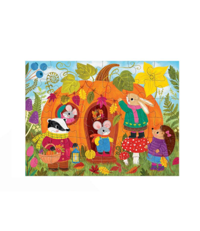 MudPuppy Pumpkin House 36 Pc Puzzle To Go