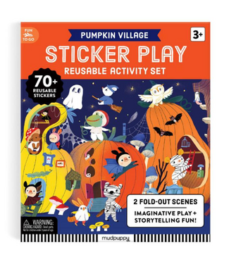 MudPuppy Pumpkin Village Sticker Play Reusable Activity Set