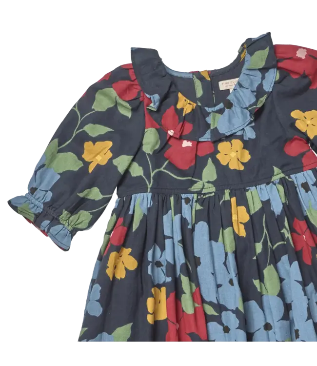 Pink Chicken Amara Dress - Navy Hibiscus Floral