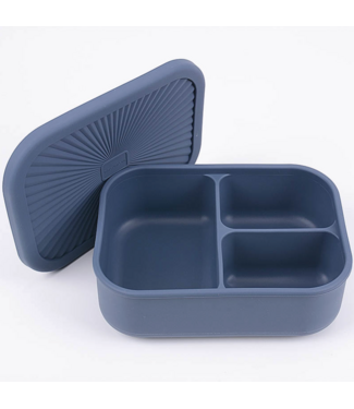Three Little TOts Silicone Bento Box - Dusty Blue
