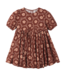 Rylee & Cru Rose Dress - Brick Daisies