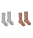 Rylee & Cru Ribbed Socks - Clay & Dusty Blue