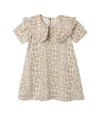 Rylee & Cru Collared Denim Mini Dress - Leopard