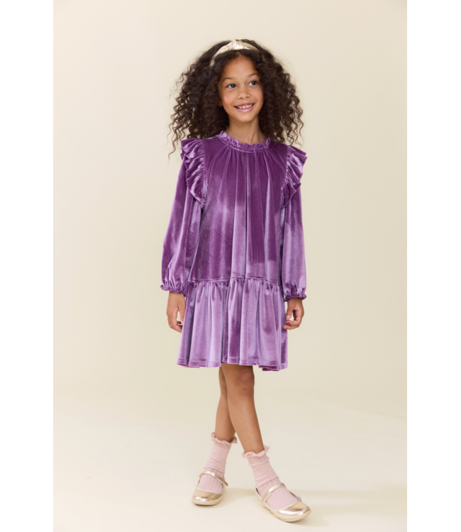 Pink Chicken Harper Dress - Lavender Velour