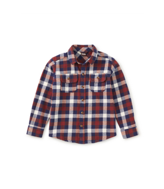 Tea Collection Baby Flannel Shirt Button Up - Cottage Hearth Plaid