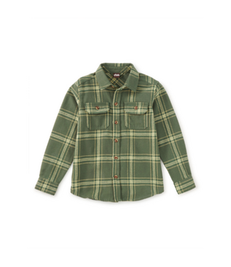 Tea Collection Flannel Button Up Shirt - Sherwood Plaid