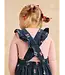 Tea Collection Corduroy Ruffle Baby Overalls - Midnight Posy