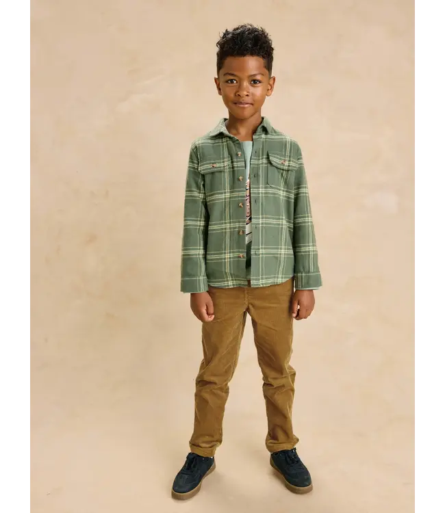 Tea Collection Flannel Button Up Shirt - Sherwood Plaid