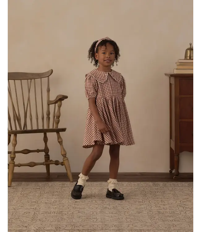 Rylee & Cru Camille Dress - Brick Check
