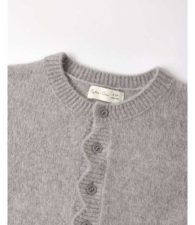 Rylee & Cru Scallop Cardigan - Dusty Blue