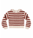 Rylee & Cru Baby Aspen Sweater - Ruby Stripe